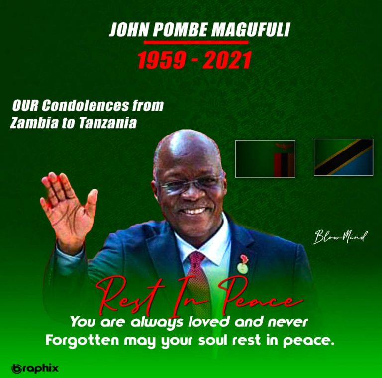 Our Deepest condolences to our brothers and sisters in Tanzania