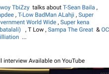 TBwoy talks about T-Sean Baila , Slapdee , T-Low ,Y Celeb , Super kena , T Low , Sampa & OC